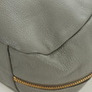 PRADA Shoulder Bag Leather Gray Gold Auth ARZ570V-16
