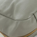 PRADA Shoulder Bag Leather Gray Gold Auth ARZ570V-17