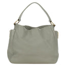 PRADA Shoulder Bag Leather Gray Gold Auth ARZ570V-2