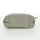 PRADA Shoulder Bag Leather Gray Gold Auth ARZ570V-5