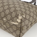 GUCCI GG Supreme Hand Bag PVC Beige Silver 181086 Auth ARZ575-9