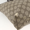 GUCCI GG Supreme Hand Bag PVC Beige Silver 181086 Auth ARZ575-14