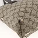 GUCCI GG Supreme Hand Bag PVC Beige Silver 181086 Auth ARZ575-16