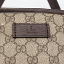 GUCCI GG Supreme Hand Bag PVC Beige Silver 181086 Auth ARZ575-17