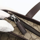 GUCCI GG Supreme Hand Bag PVC Beige Silver 181086 Auth ARZ575-10