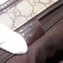 GUCCI GG Supreme Hand Bag PVC Beige Silver 181086 Auth ARZ575-12