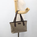 GUCCI GG Supreme Hand Bag PVC Beige Silver 181086 Auth ARZ575-23