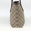 GUCCI GG Supreme Hand Bag PVC Beige Silver 181086 Auth ARZ575-3