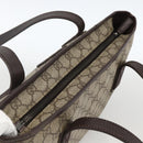 GUCCI GG Supreme Hand Bag PVC Beige Silver 181086 Auth ARZ575-6