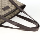 GUCCI GG Supreme Hand Bag PVC Beige Silver 181086 Auth ARZ575-7