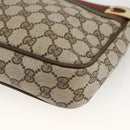 GUCCI GG Supreme Web Sherry Line Shoulder Bag PVC Beige Red Green Auth ARZ590A-10