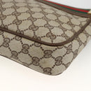 GUCCI GG Supreme Web Sherry Line Shoulder Bag PVC Beige Red Green Auth ARZ590A-12