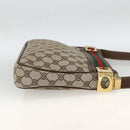 GUCCI GG Supreme Web Sherry Line Shoulder Bag PVC Beige Red Green Auth ARZ590A-5