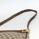 GUCCI GG Supreme Web Sherry Line Shoulder Bag PVC Beige Red Green Auth ARZ590A-8