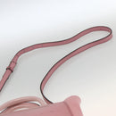 FENDI To joule Hand Bag Leather 2way Pink Silver Auth ARZ591-10
