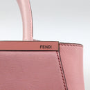 FENDI To joule Hand Bag Leather 2way Pink Silver Auth ARZ591-16