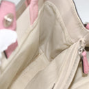 FENDI To joule Hand Bag Leather 2way Pink Silver Auth ARZ591-19