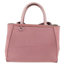 FENDI To joule Hand Bag Leather 2way Pink Silver Auth ARZ591-2