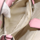 FENDI To joule Hand Bag Leather 2way Pink Silver Auth ARZ591-22