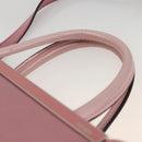 FENDI To joule Hand Bag Leather 2way Pink Silver Auth ARZ591-8