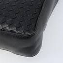 BOTTEGA VENETA INTRECCIATO Shoulder Bag Leather Black Gold Auth ARZ592-15