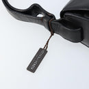 BOTTEGA VENETA INTRECCIATO Shoulder Bag Leather Black Gold Auth ARZ592-10