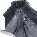 BOTTEGA VENETA INTRECCIATO Shoulder Bag Leather Black Gold Auth ARZ592-19