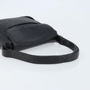 BOTTEGA VENETA INTRECCIATO Shoulder Bag Leather Black Gold Auth ARZ592-7
