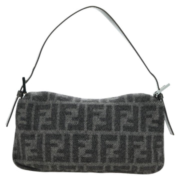 FENDI Zucca Canvas Mamma Baguette Hand Bag Cashmere Gray Silver Auth ARZ596SAV - 0