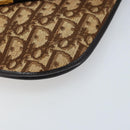 Christian Dior Trotter Canvas Shoulder Bag Brown Gold Auth ARZ598-10