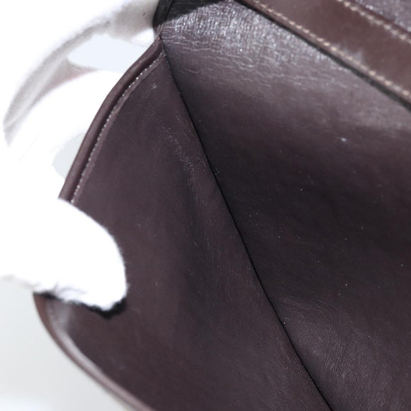 Christian Dior Trotter Canvas Shoulder Bag Brown Gold Auth ARZ598