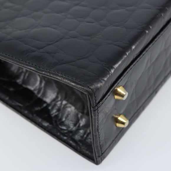 Gianni Versace Umhängetasche Geprägtes Leder Schwarz Gold Original ARZ600A