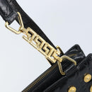 Gianni Versace Umhängetasche Geprägtes Leder Schwarz Gold Original ARZ600A-18
