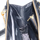 Gianni Versace Umhängetasche Geprägtes Leder Schwarz Gold Original ARZ600A-20