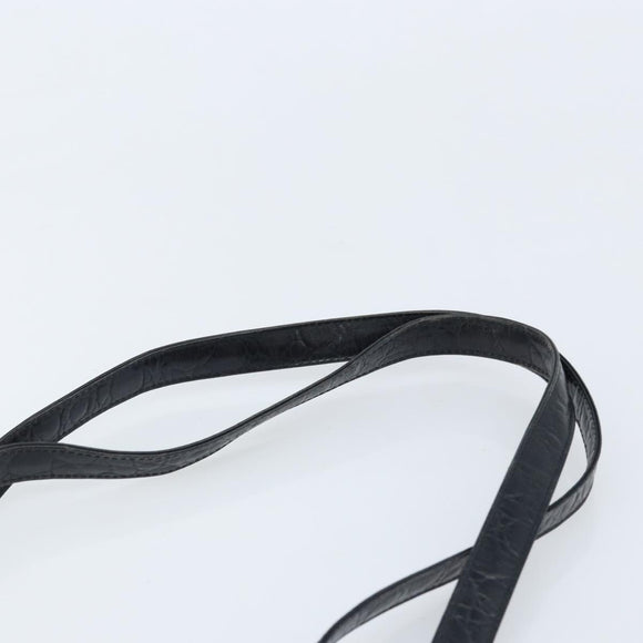Gianni Versace Umhängetasche Geprägtes Leder Schwarz Gold Original ARZ600A