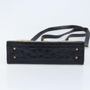 Gianni Versace Umhängetasche Geprägtes Leder Schwarz Gold Original ARZ600A-5