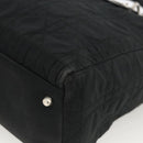 Christian Dior Canage Tote Bag Nylon Black Silver Auth ARZ602-9