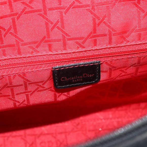 Christian Dior Canage Tote Bag Nylon Black Silver Auth ARZ602