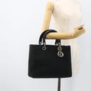 Christian Dior Canage Tote Bag Nylon Black Silver Auth ARZ602-23