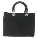 Christian Dior Canage Tote Bag Nylon Black Silver Auth ARZ602-2