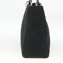Christian Dior Canage Tote Bag Nylon Black Silver Auth ARZ602-3
