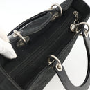 Christian Dior Canage Tote Bag Nylon Black Silver Auth ARZ602-6