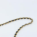 CHANEL Matelasse Chain Shoulder Bag Lamb Skin Black Gold CC Auth ARZ605-8