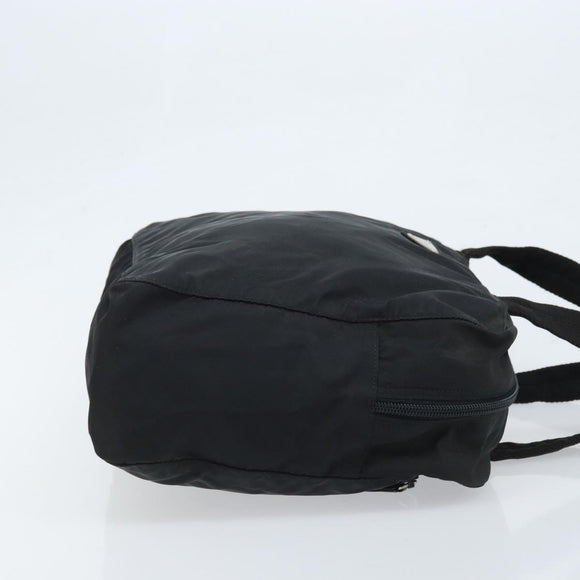 PRADA Hand Bag Nylon Black Silver Auth ARZ607