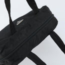 PRADA Hand Bag Nylon Black Silver Auth ARZ607-6