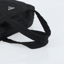 PRADA Hand Bag Nylon Black Silver Auth ARZ607-7