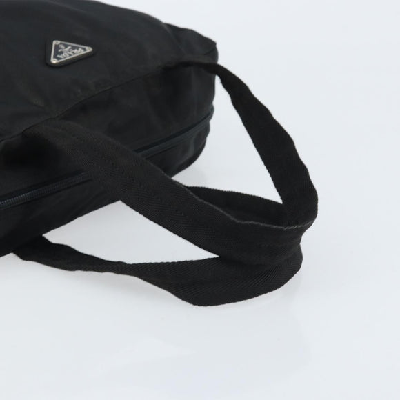 PRADA Hand Bag Nylon Black Silver Auth ARZ607