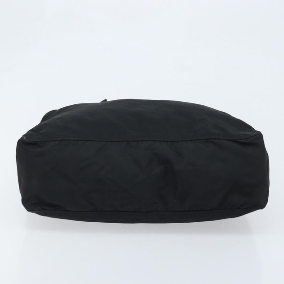 PRADA Hand Bag Nylon Black Silver Auth ARZ607