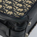 Christian Dior Trotter Canvas Shoulder Bag Navy Silver Auth ARZ611-15