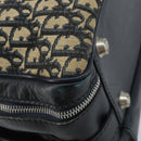 Christian Dior Trotter Canvas Shoulder Bag Navy Silver Auth ARZ611-17